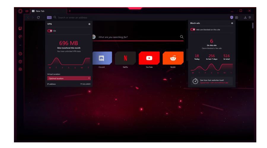 opera gx vpn