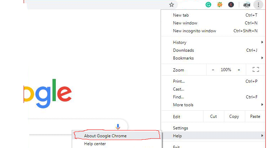 Chrome home page settings